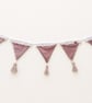Dusky Pink Velvet Wedding Bunting - Handmade Romantic Wedding Decor - Image 2
