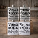 Birthday Year Stainless Steel Hip Flask Vintage (year) Limited Edition 