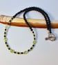 Peridot, Spinel & Onyx Necklace, August Birthday, Anniversary, Gift For Leo. - Image 6
