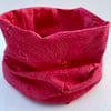 Red waves and boats soft organic cotton Snood (Adult - 21” diameter approx)