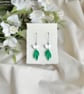 Emerald Willow Dangle Acrylic Earrings - Image 2