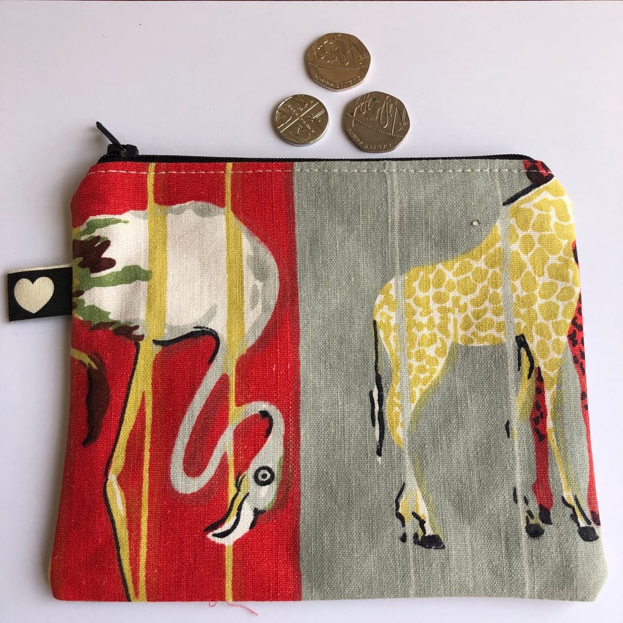 Vintage zoo coin purse