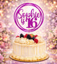 Happy 16th Birthday Cake Topper, 16th Birthday Cake Topper, Custom Cake Topper