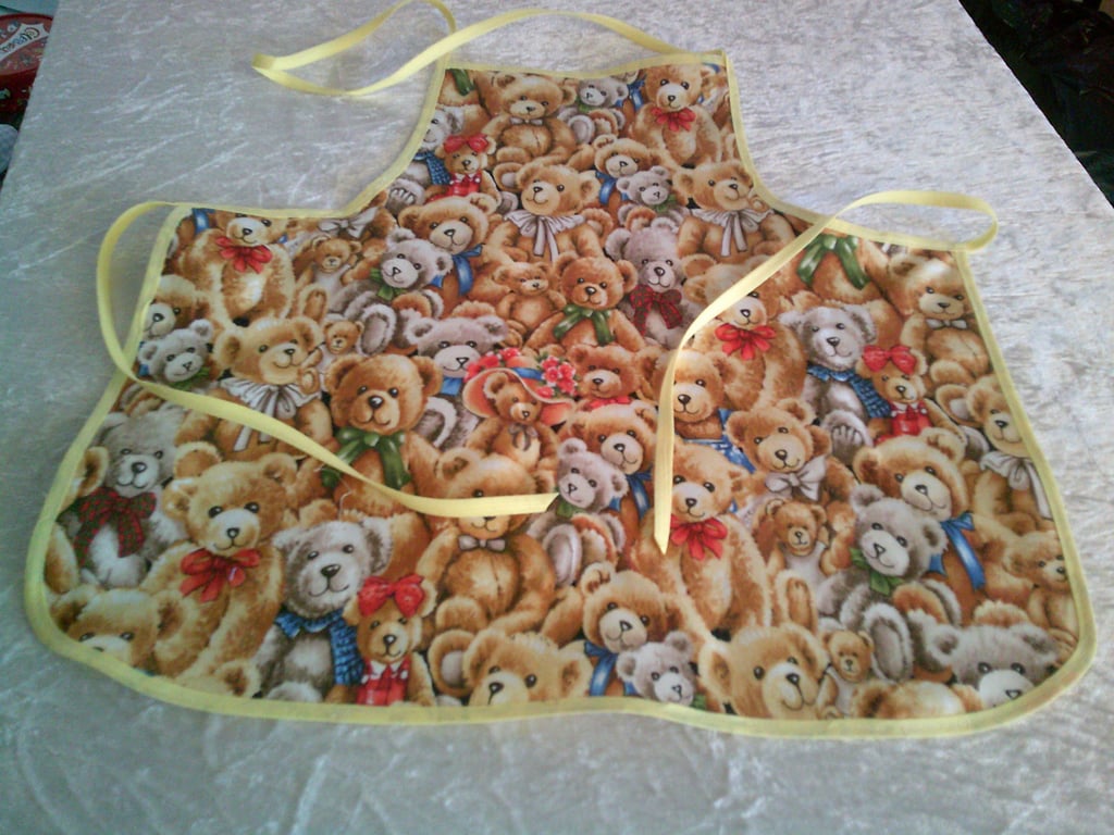 Colourful Teddies Baby Apron