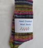 Hand-cranked Knitted Ribbed Wool Socks Size 4 to 5 - Image 5
