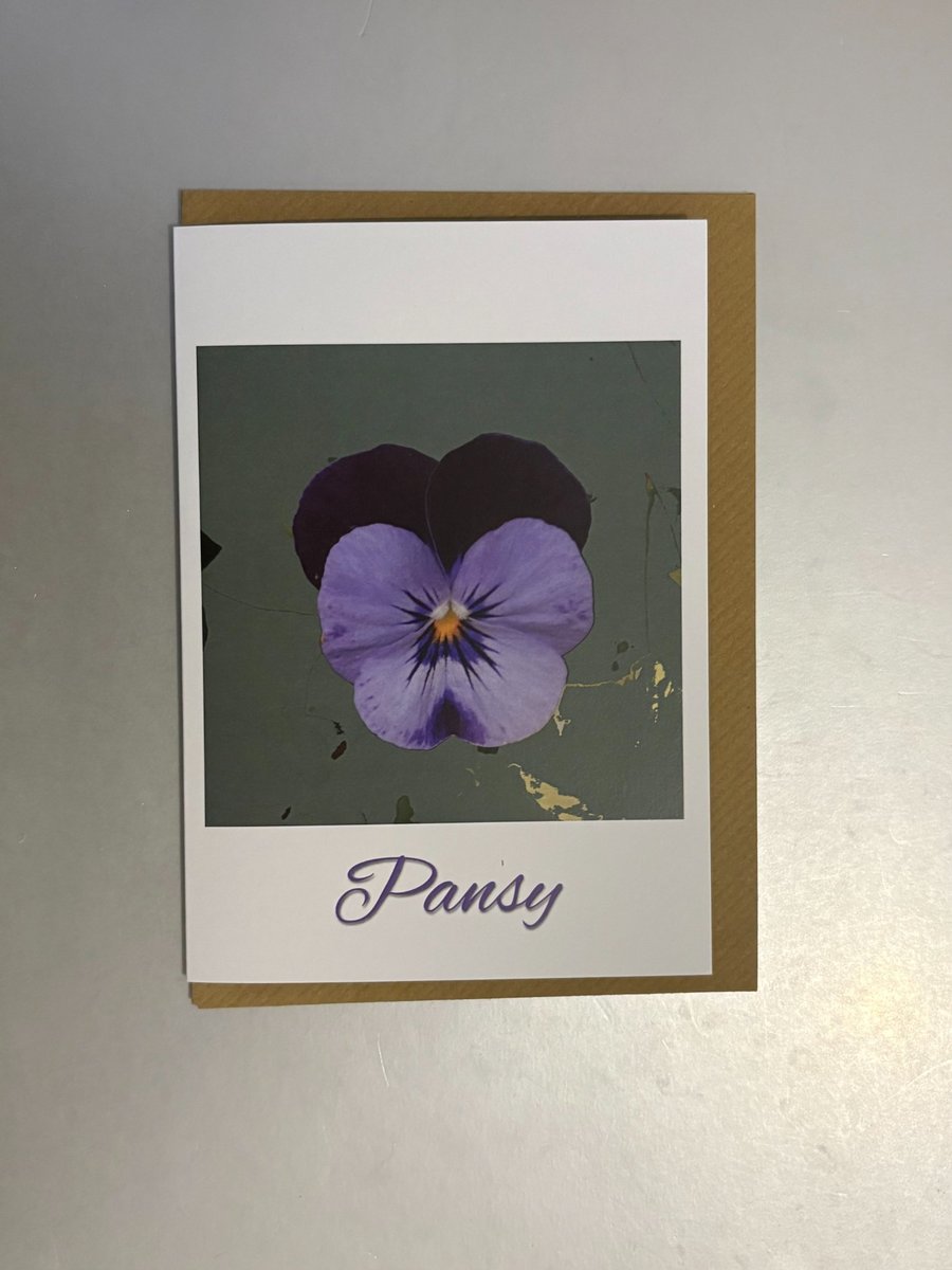 Pansy A5 Greeting Card 