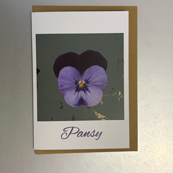 Pansy A5 Greeting Card 