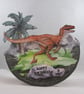 Rocker Dinosaur Birthday Card, 3D, Decoupage,  Personalise