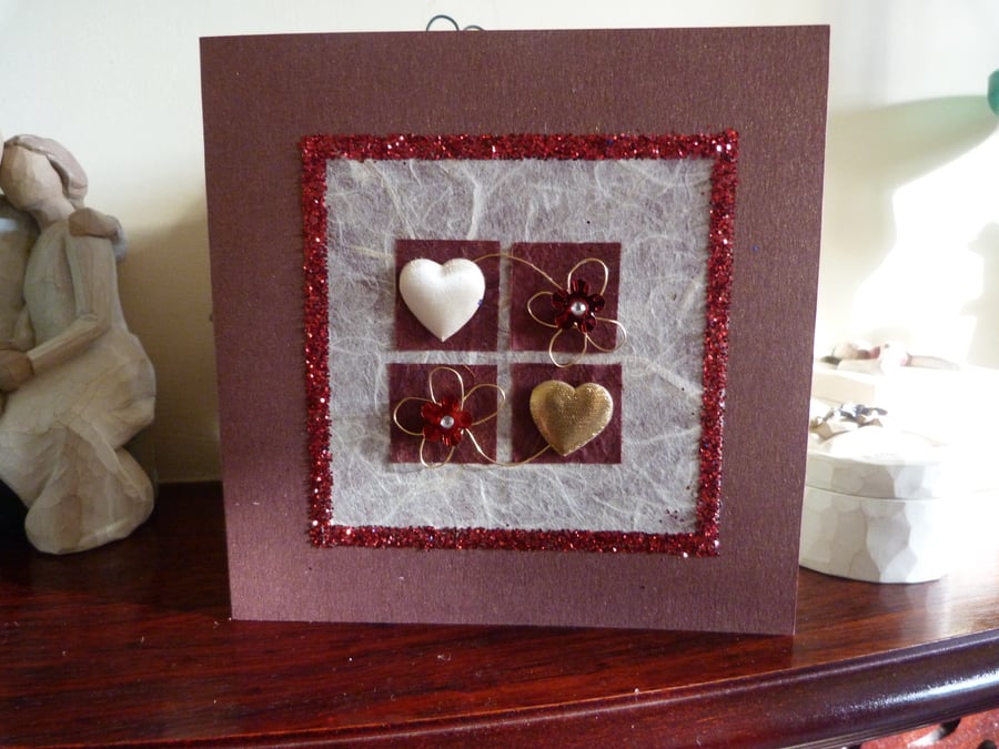 Red Hearts and more Hearts Card