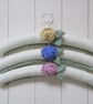 Coat hanger clothes hanger with primrose yellow ranunculus flower - Image 5