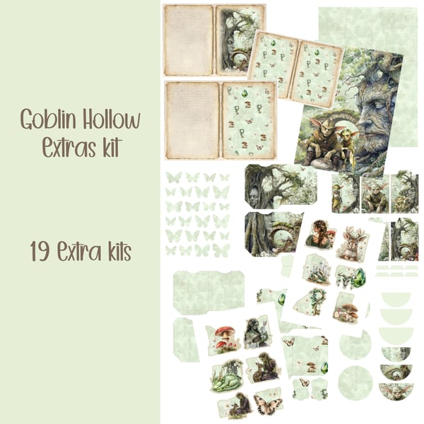 Goblin Hollow Extras Kit Scrapbooking, Ephemera, Journal, Digital Download
