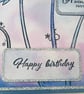 Snowflake dandelion clock sparkling winter birthday card - Image 3
