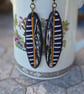 Polymer Clay Artisan Stripy Earrings  - Image 2