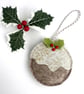 Christmas Pudding Christmas Decoration, Hanging Decoration - Image 1