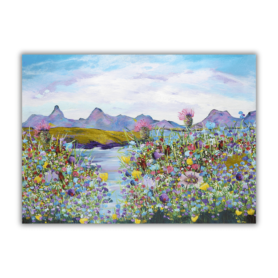 A Scottish Landscape in Acrylic on Canvas. Ready to hang.