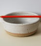 Rustic flecked clay white glazed cereal bowl - Image 3
