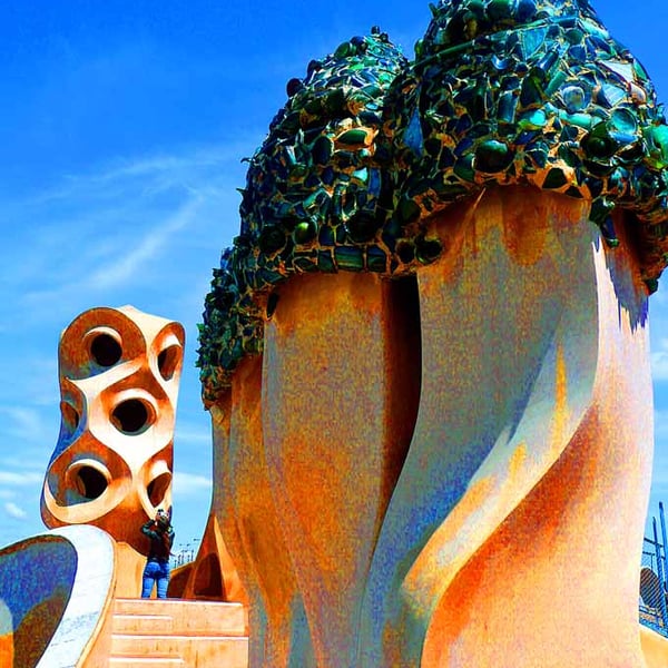 Casa Mila La Pedrera Barcelona Spain 12"x18" Print