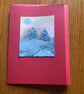 Hand painted Christmas Yule Card 'Icy Trees' - Image 4