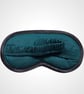 Navy Peacock Feathers Linen Lavender Infused Eye Mask - Image 4