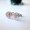 Silver stud earrings