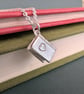 Silver Book Necklace - Personalised Sterling Silver Book Pendant - Handmade  - Image 7