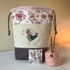 Sophie sparrow vintage floral project bag (slightly taller)