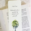 Ash Tree Bookmark With Motivational Words - Double Sided 