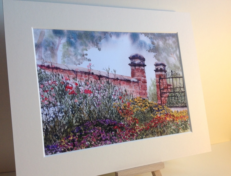 PRINT - Flower Border, Moseley Old Hall