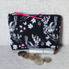 SALE:Large coin purse, make up bag, cranes.