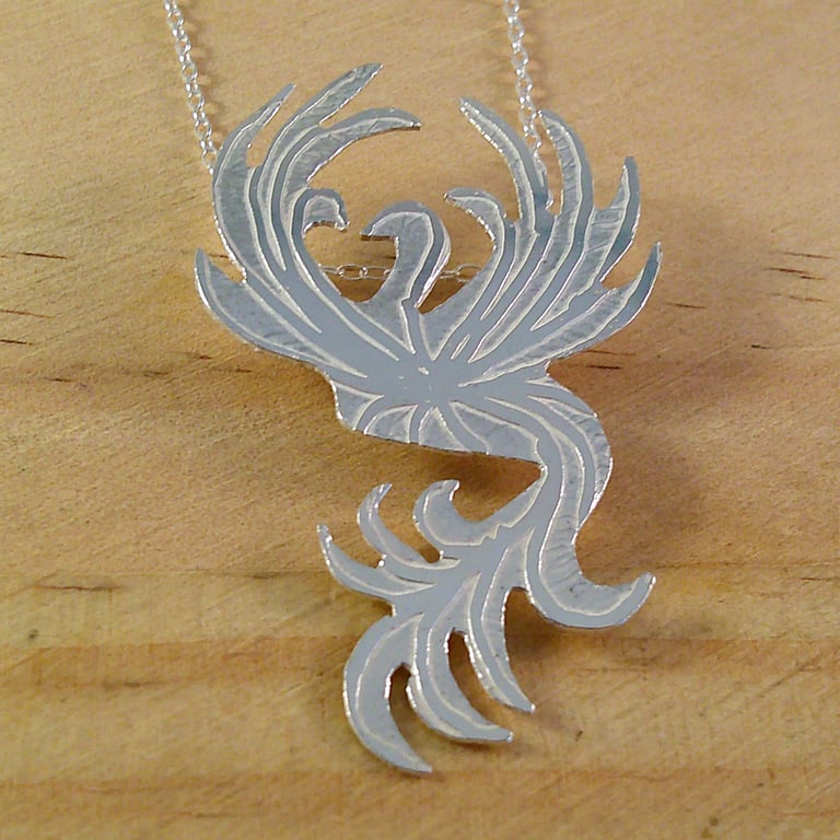 Sterling Silver Phoenix Necklace (SKU060525)