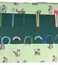 Straight and circular knitting needle case with cats print, heavy weight storage - Image 1