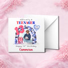 Personalised  Birthday Card, Cute Design, Custom Name, Son Daughter Kids Card