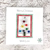 Christmas Card with Detachable Glass Tree Decoration 