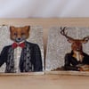 Marble 'Fox & Stag' Coasters