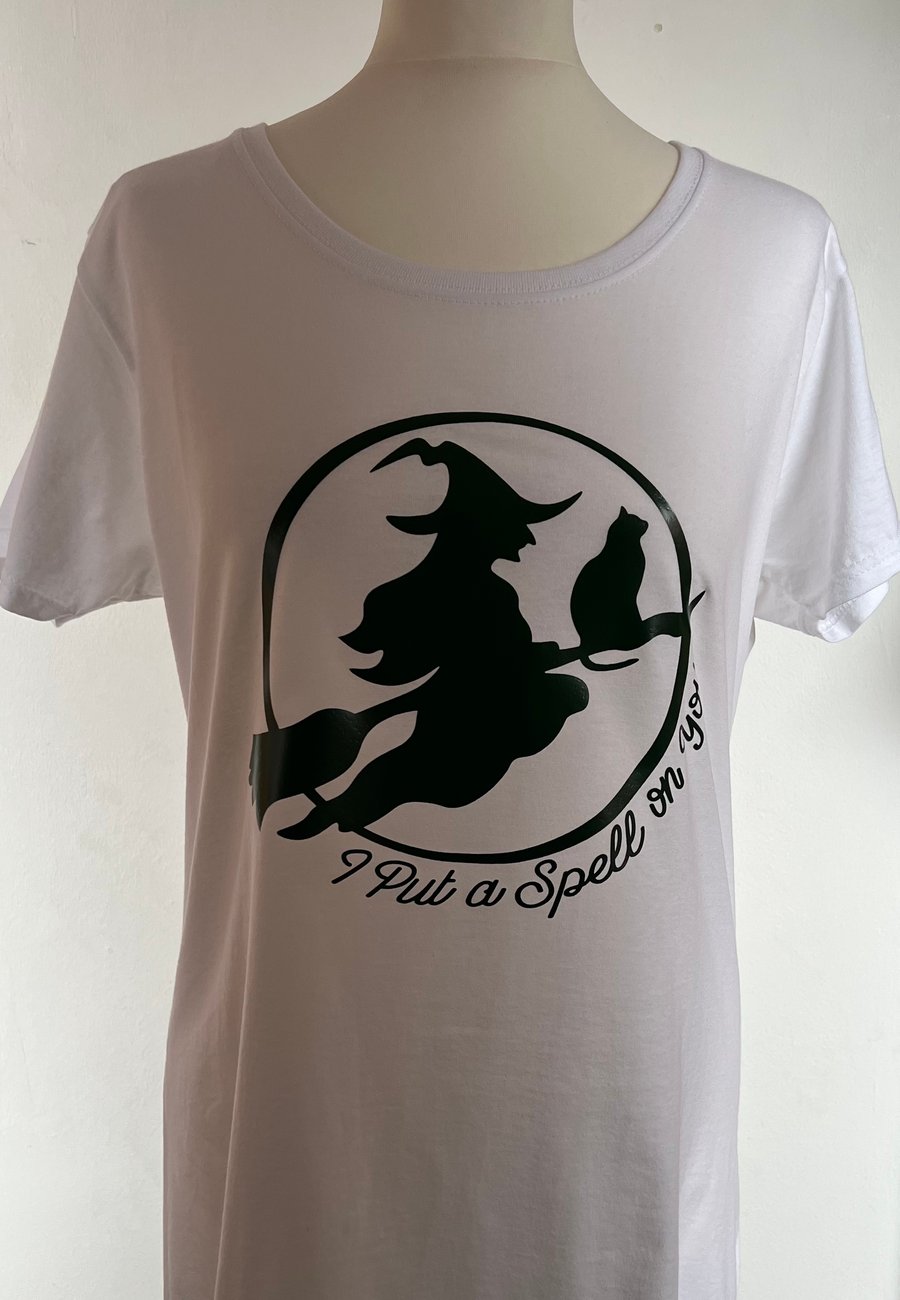 Men's Women's Kid's Halloween T Shirt Witch 'I PUT A SPELL ON YOU'