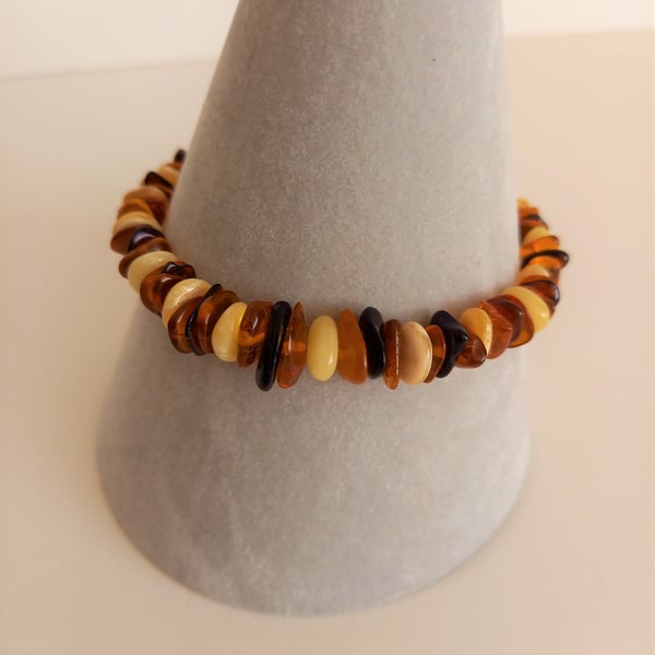 Amber Multicolour Bracelet. Beaded, Gift for Her, Bespoke, Handmade Gift
