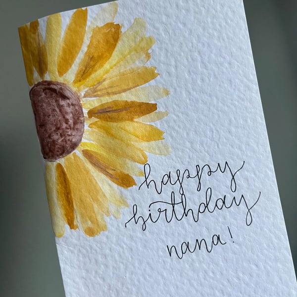 Customisable Sunflower Birthday card!