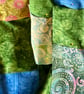 Green & Blue Batik Fabric Tote Bag Sewing Kit - Image 6
