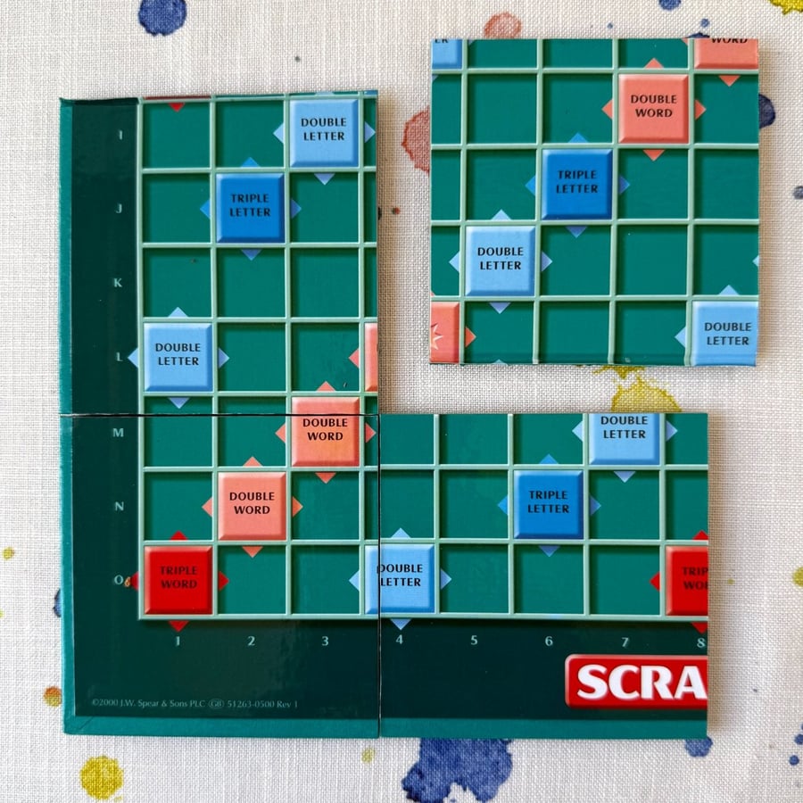 Scrabble Board Coasters (Bottom Left) - Odd Coaster - Super Seconds