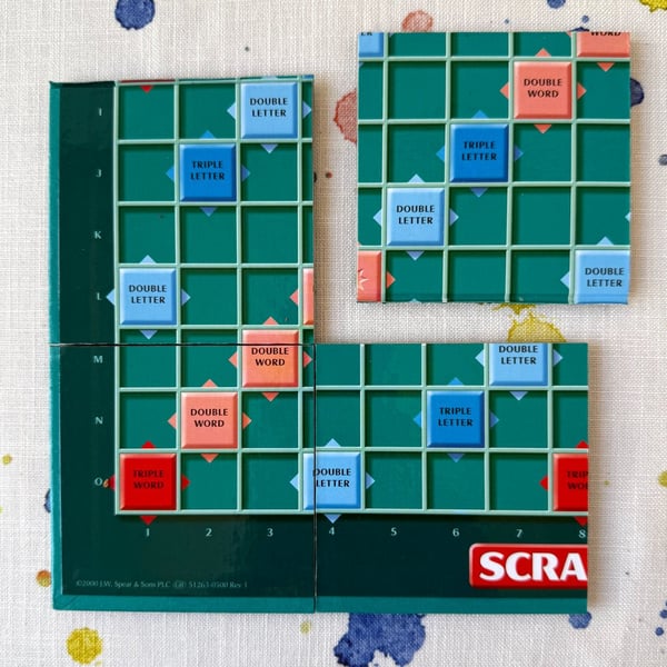Scrabble Board Coasters (Bottom Left) - Odd Coaster - Super Seconds
