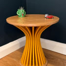 Oak Pedestal Side Table