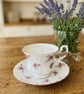 Lavender Fields Tea Cup Candle with Saucer Summer Seconds - Image 1