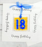 18th Birthday Card; Fused Glass 18 Birthday Keepsake - Image 2