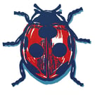 Ladybird fine art lino print