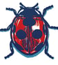 Ladybird fine art lino print
