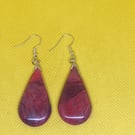 Polymer Clay set in Large Silver Metal Teardrop 