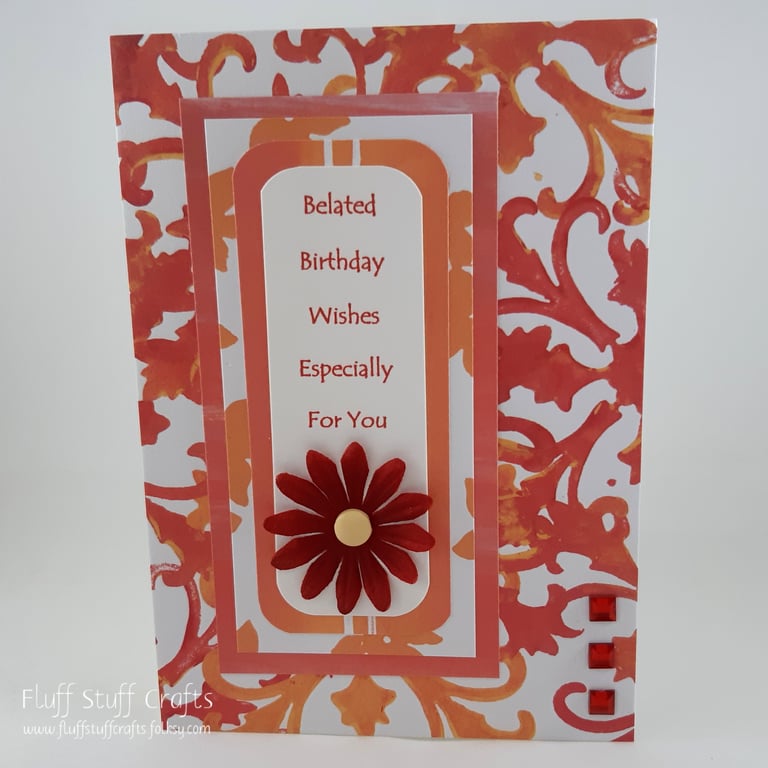 Handmade belated birthday card