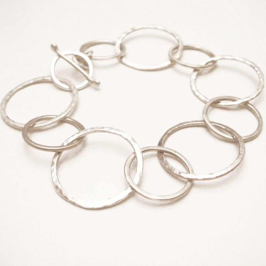 Silver Links Bracelet & matching earrings