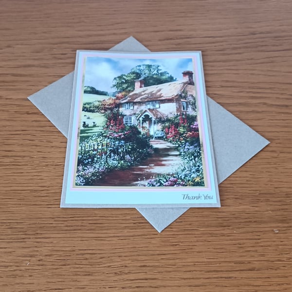 Country Cottage Thank You Card