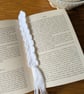 Crochet bookmark - white